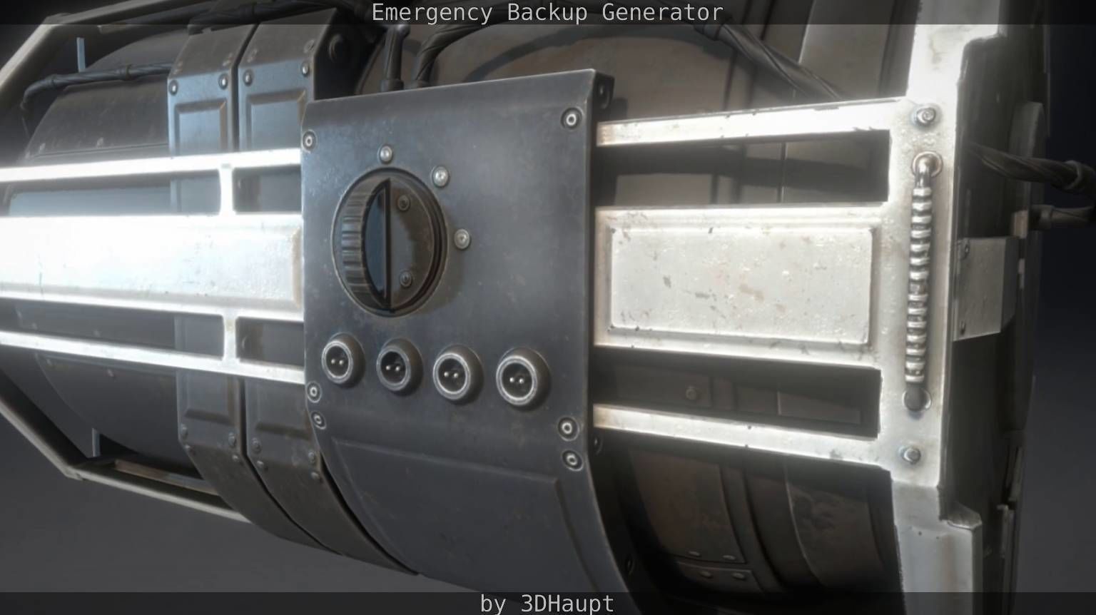 Futuristic Emergency Backup Generator  Low-poly 3D model_42