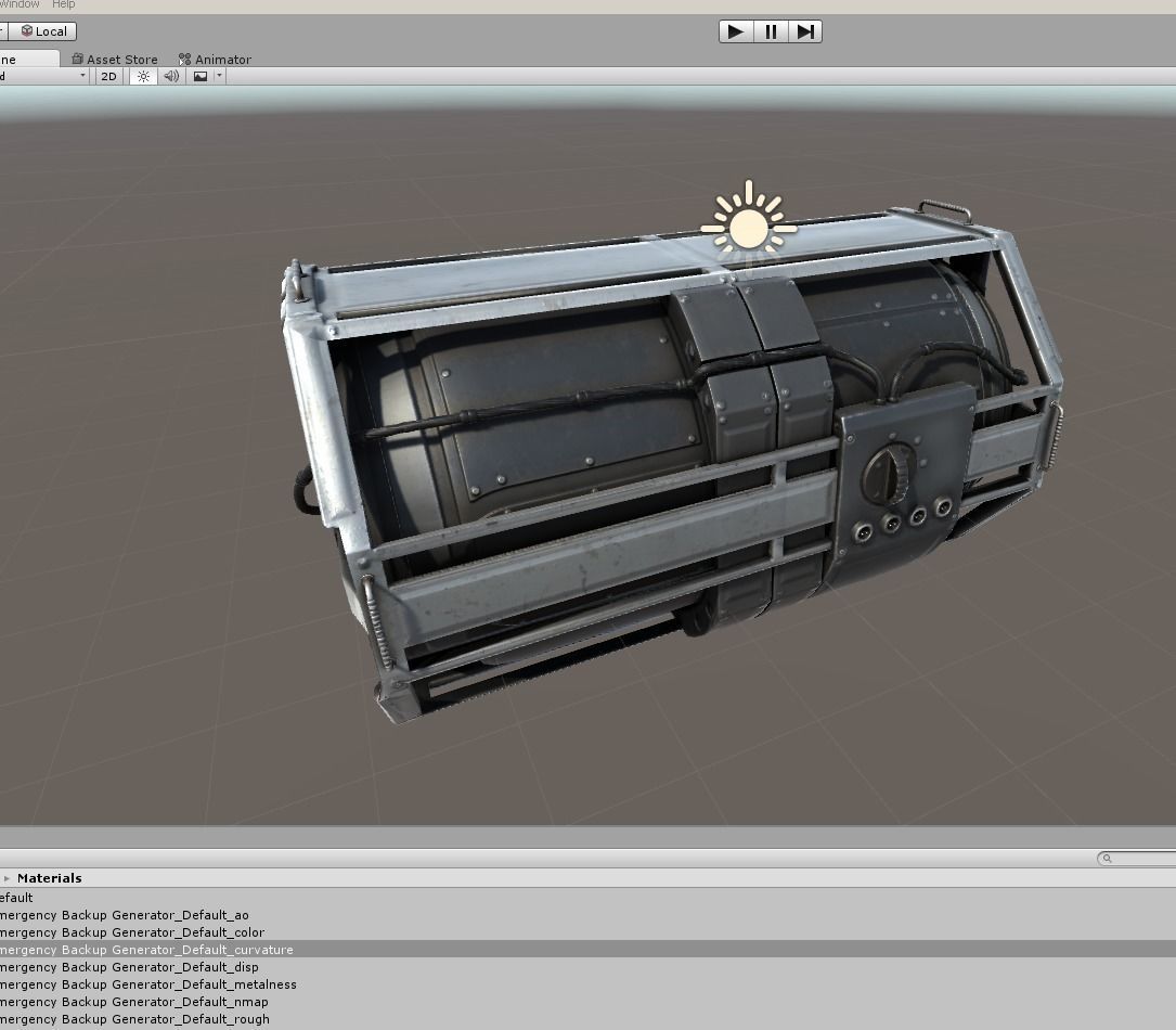 Futuristic Emergency Backup Generator  Low-poly 3D model_14