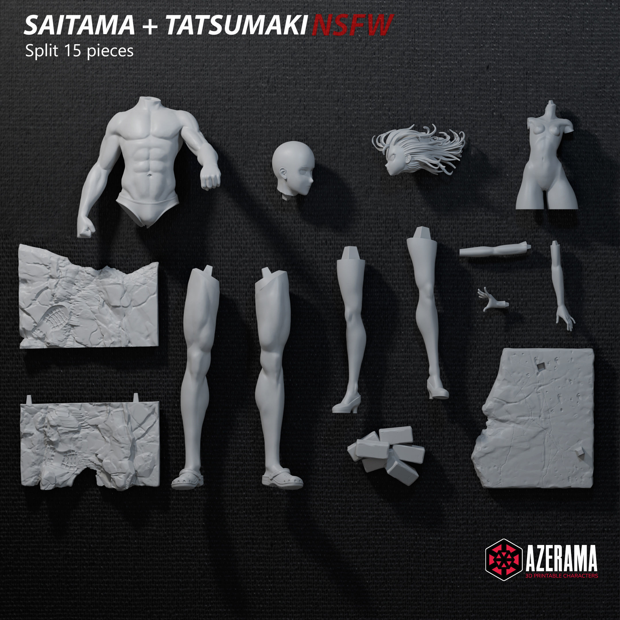 Saitama Tatsumaki NSFW STL Ready for 3D Printing 3D print model_3