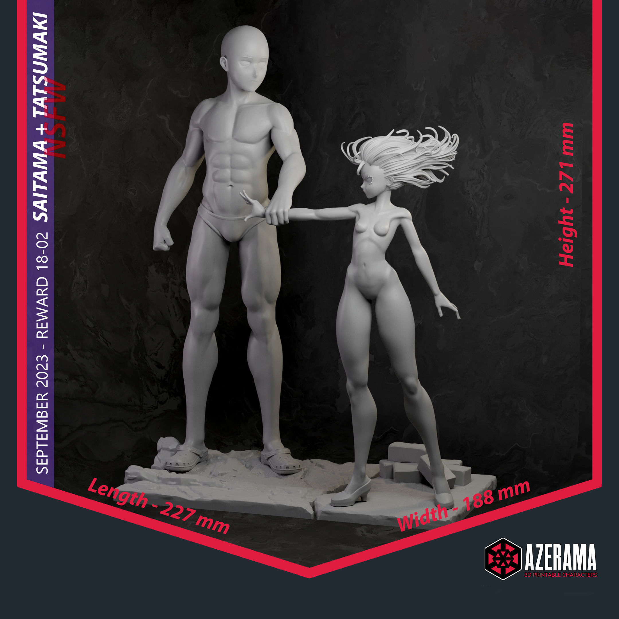 Saitama Tatsumaki NSFW STL Ready for 3D Printing 3D print model_1