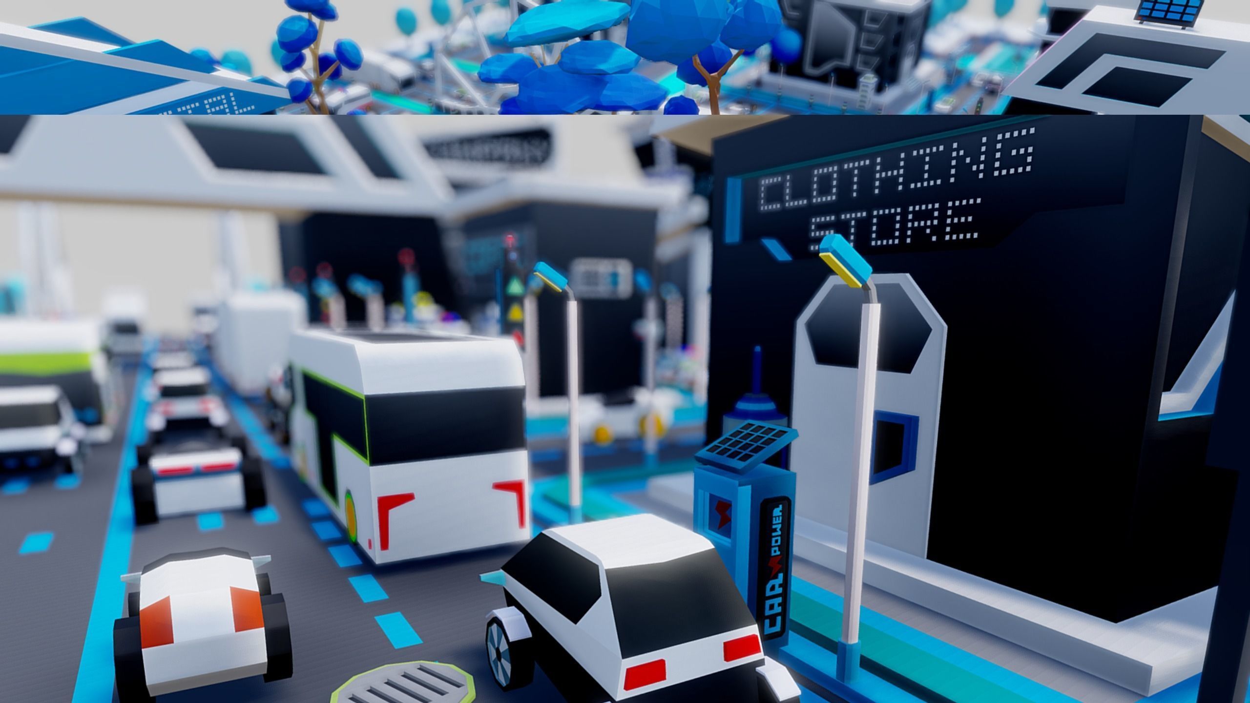 Smart City Low Polly Low-poly 3D model_9