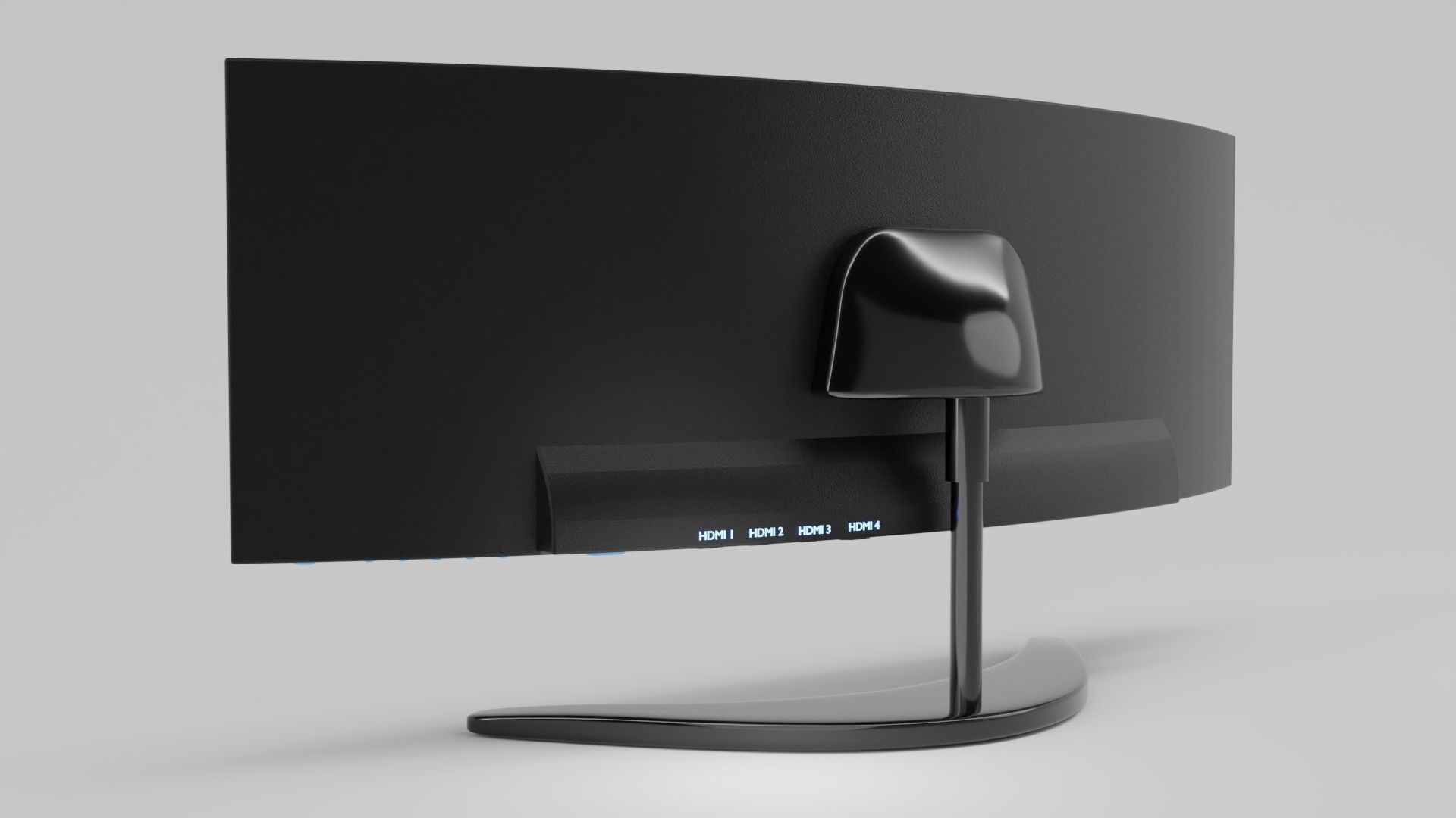 curved monitor  3D model_1