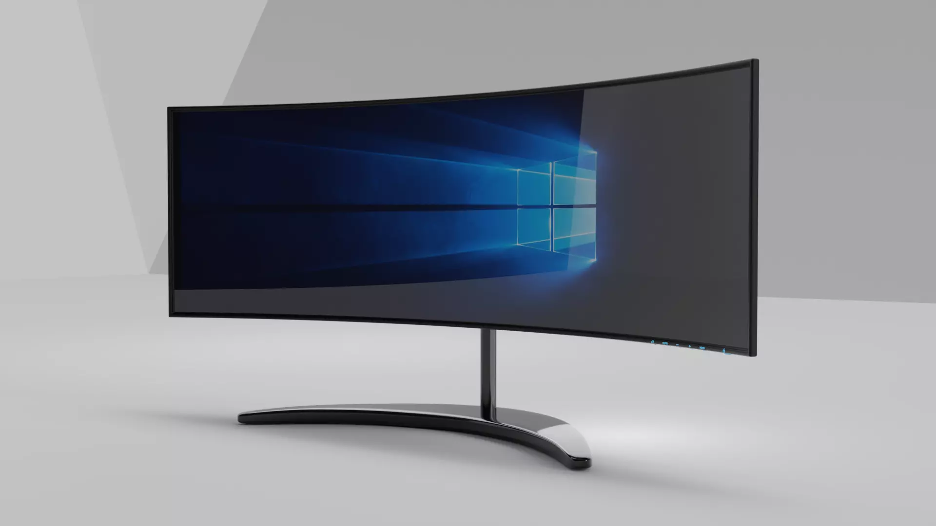 curved monitor  3D model_0