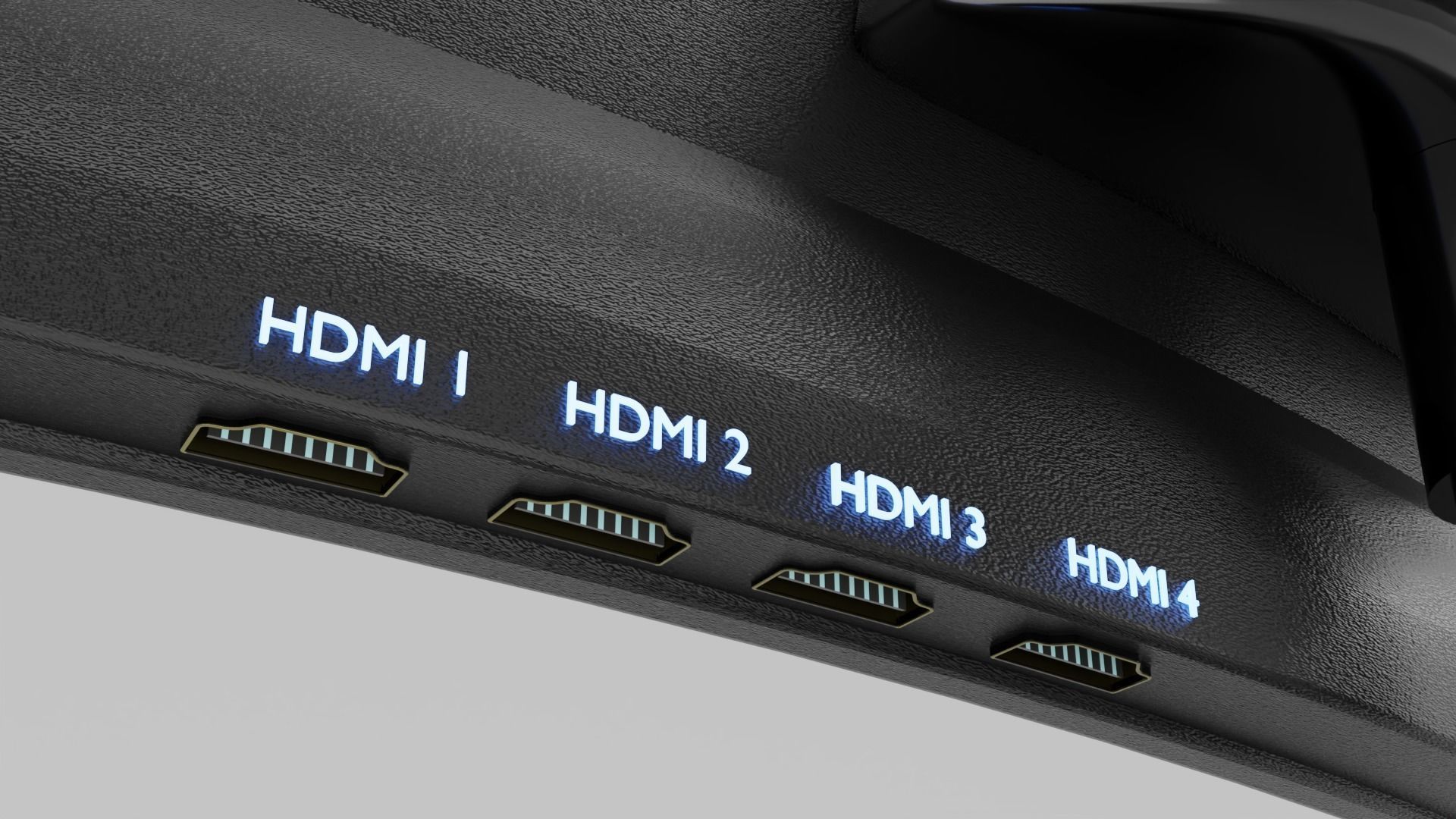 curved monitor  3D model_2