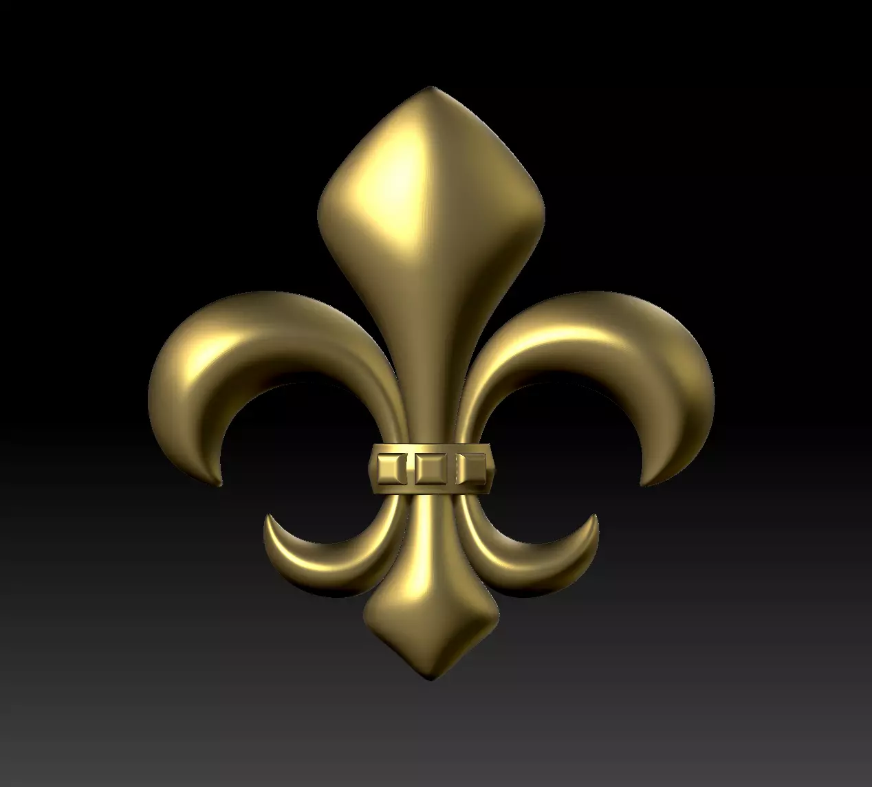 Chrome heart 3D print model_0