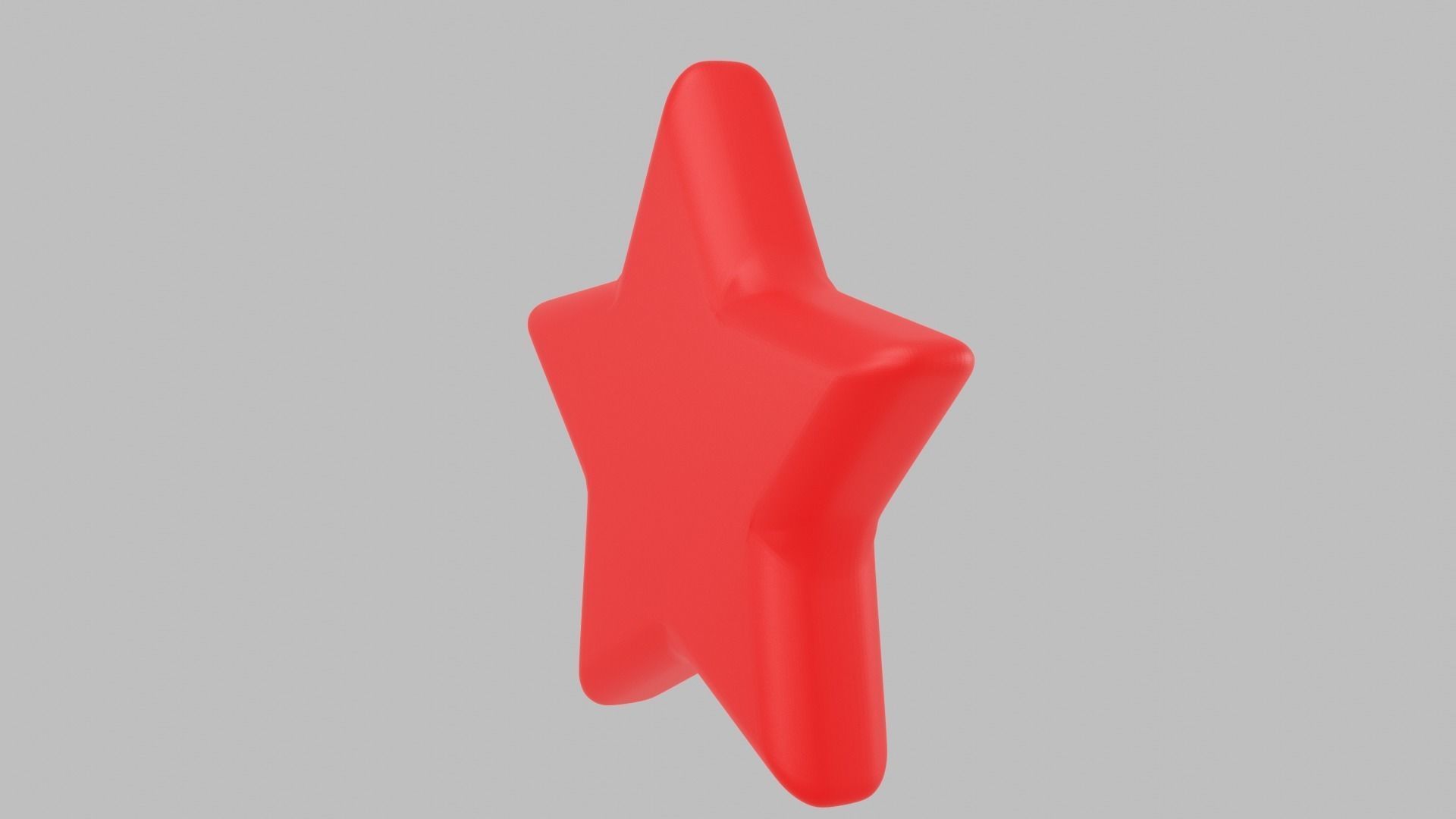 Red Star Low-poly 3D model_2