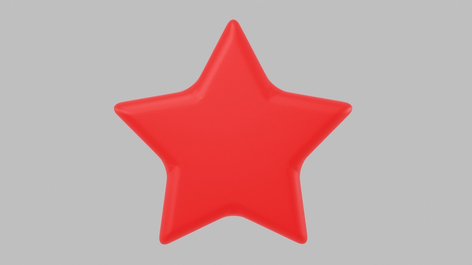 Red Star Low-poly 3D model_4