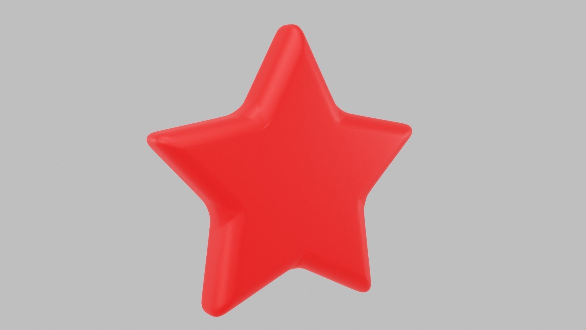 Red Star Low-poly 3D model_6