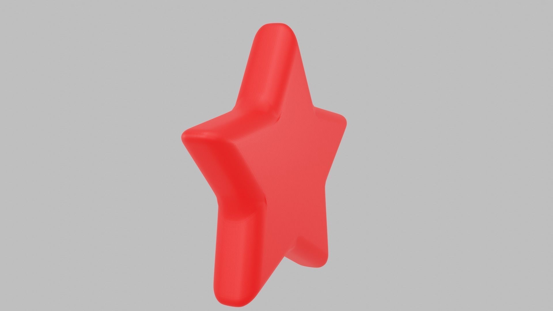 Red Star Low-poly 3D model_7