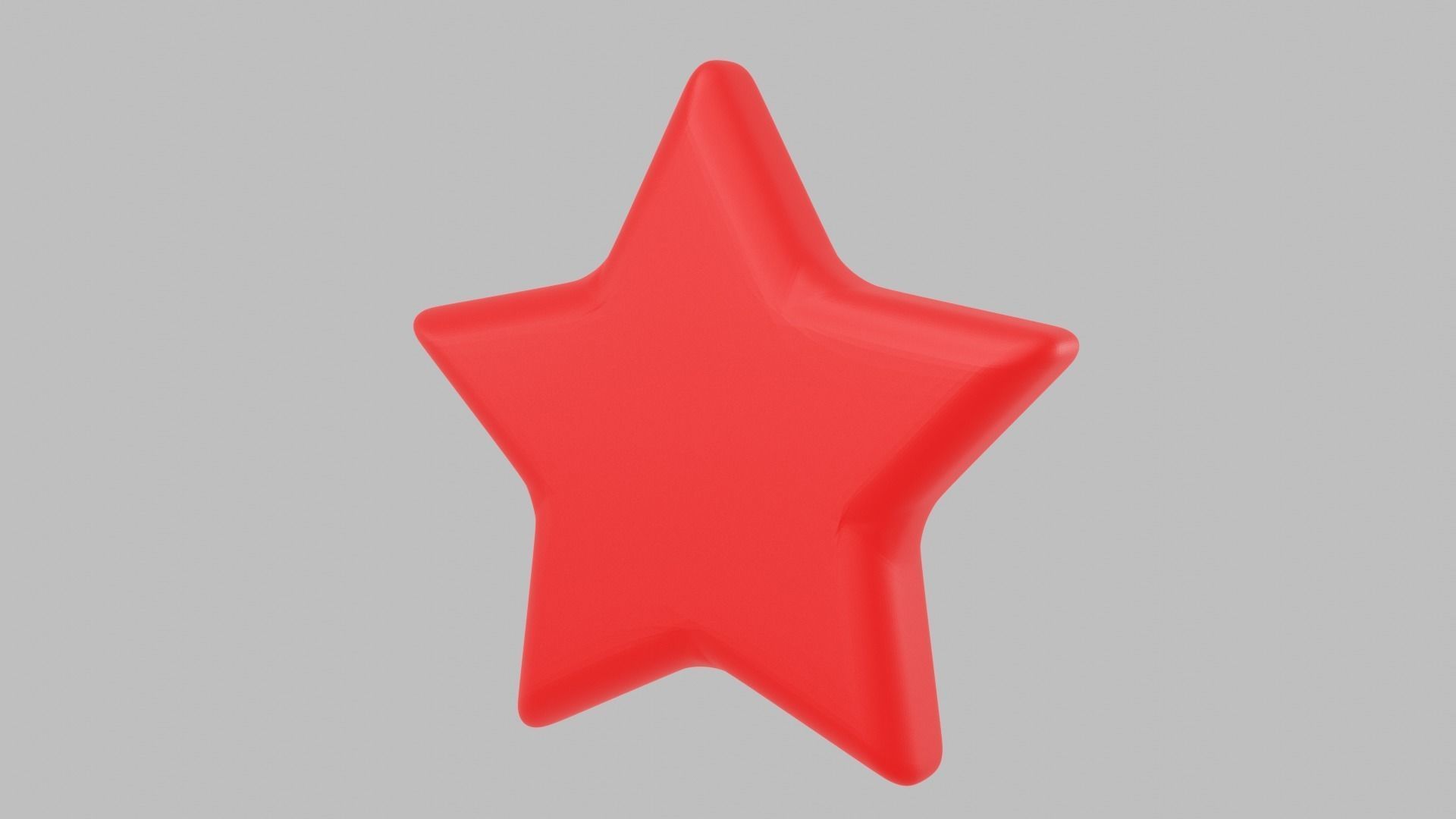 Red Star Low-poly 3D model_14