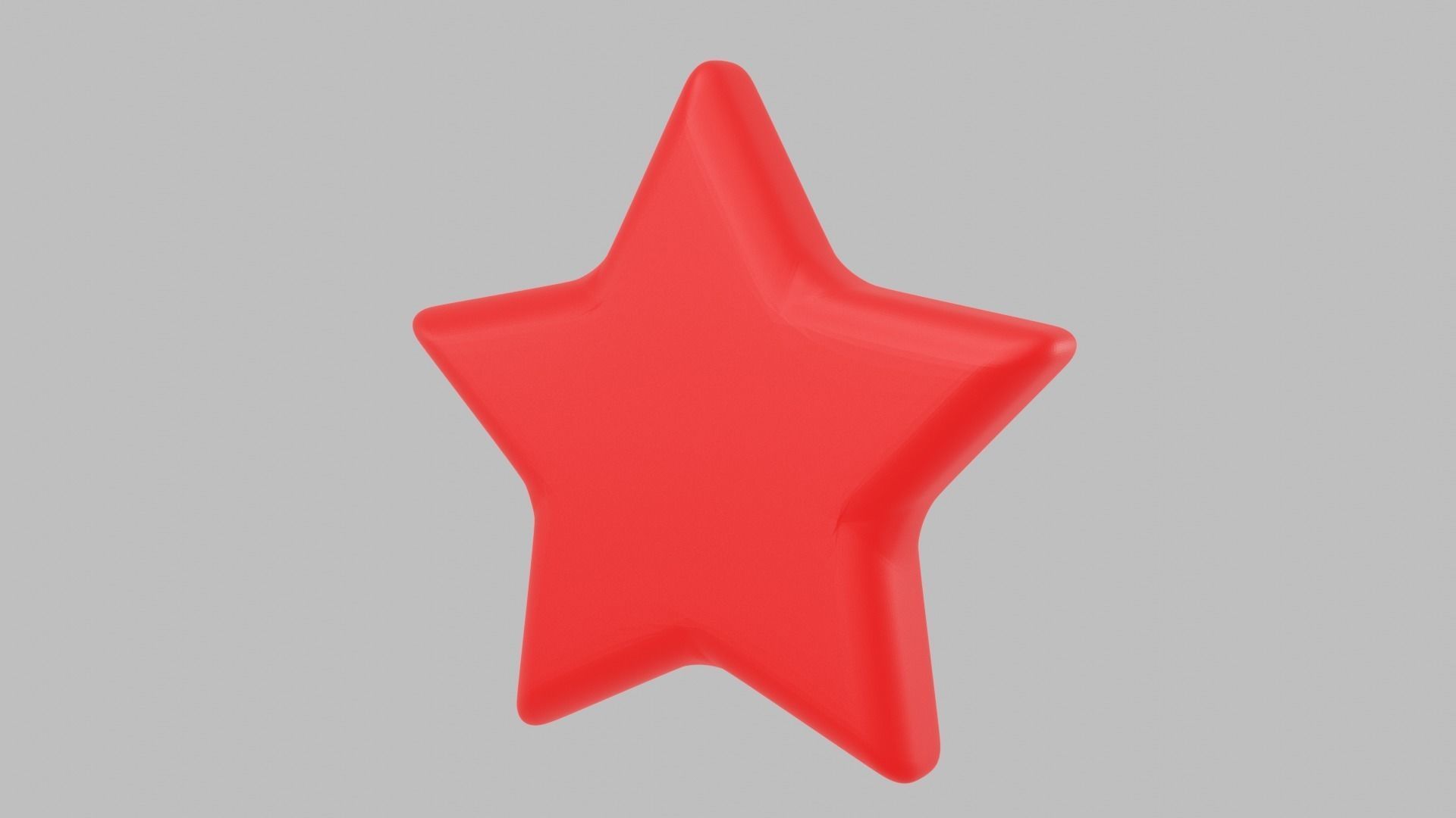 Red Star Low-poly 3D model_3
