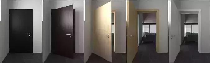 Door Collection different doors 3D model