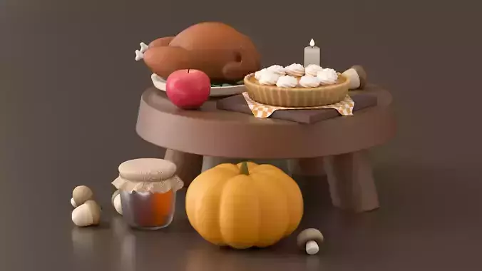 Thanksgiving Day Assets Pack 3D model