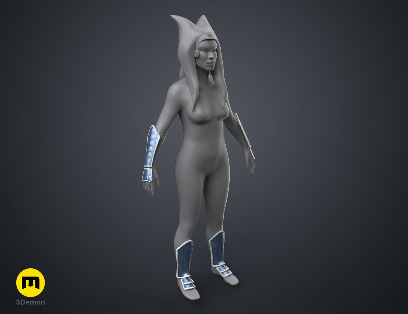 Ahsoka Tano White Robe Cosplay Armor 3D print model_1