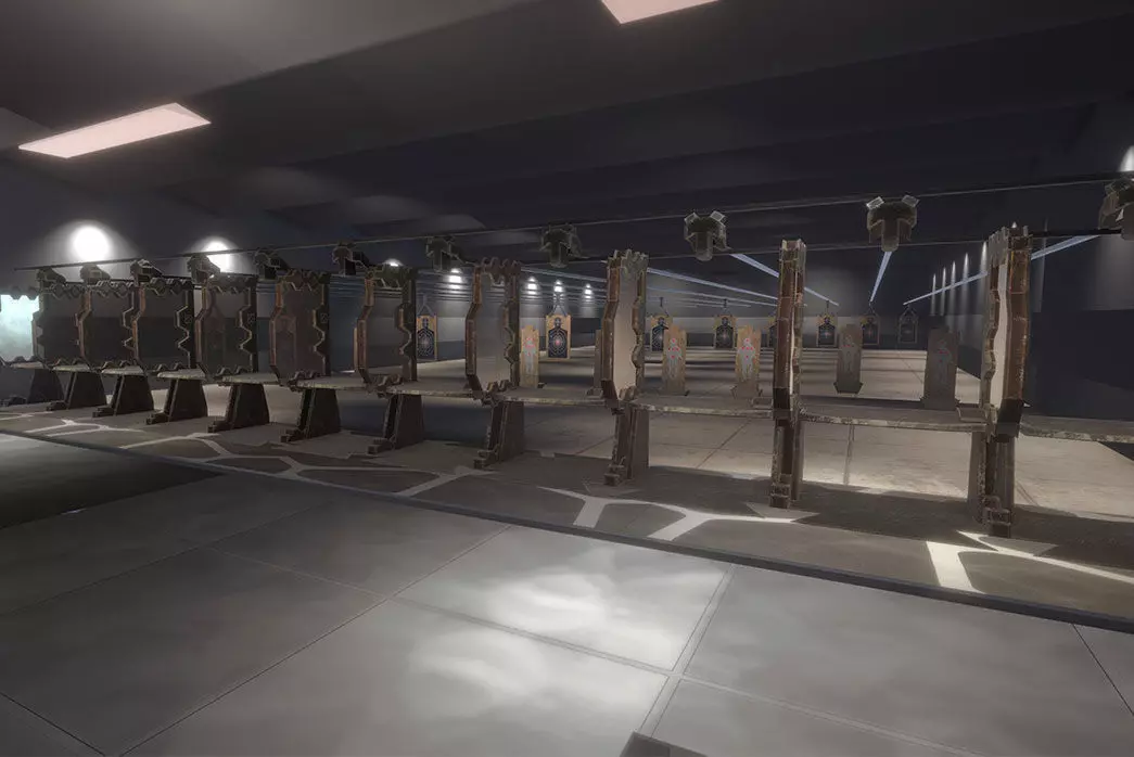 Shooting Range Interior  3D model_0
