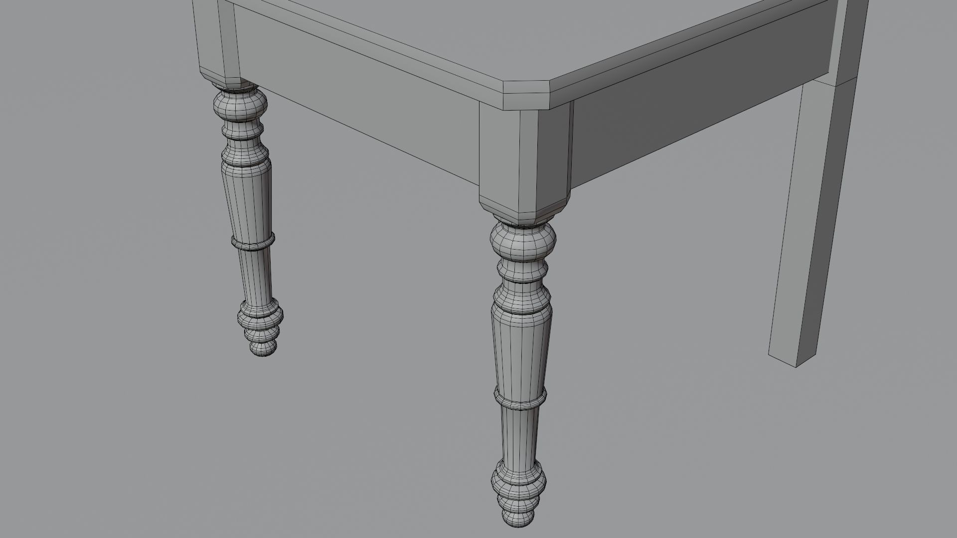 Medieval chair 3D model_19