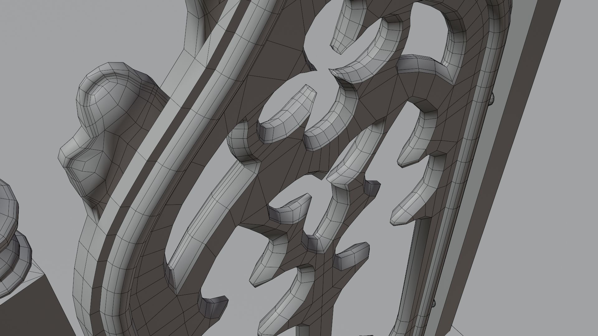 Medieval chair 3D model_24