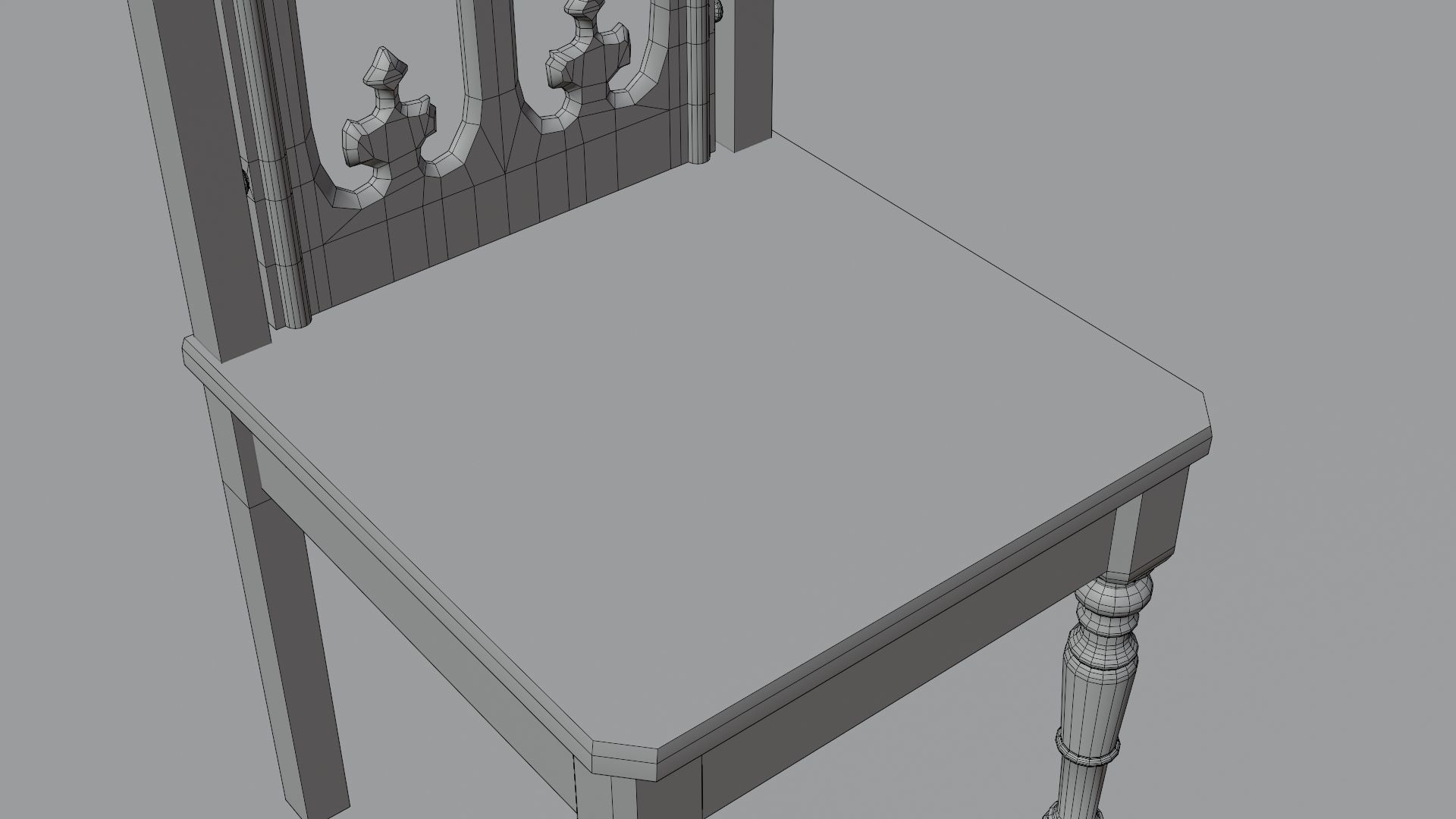 Medieval chair 3D model_17