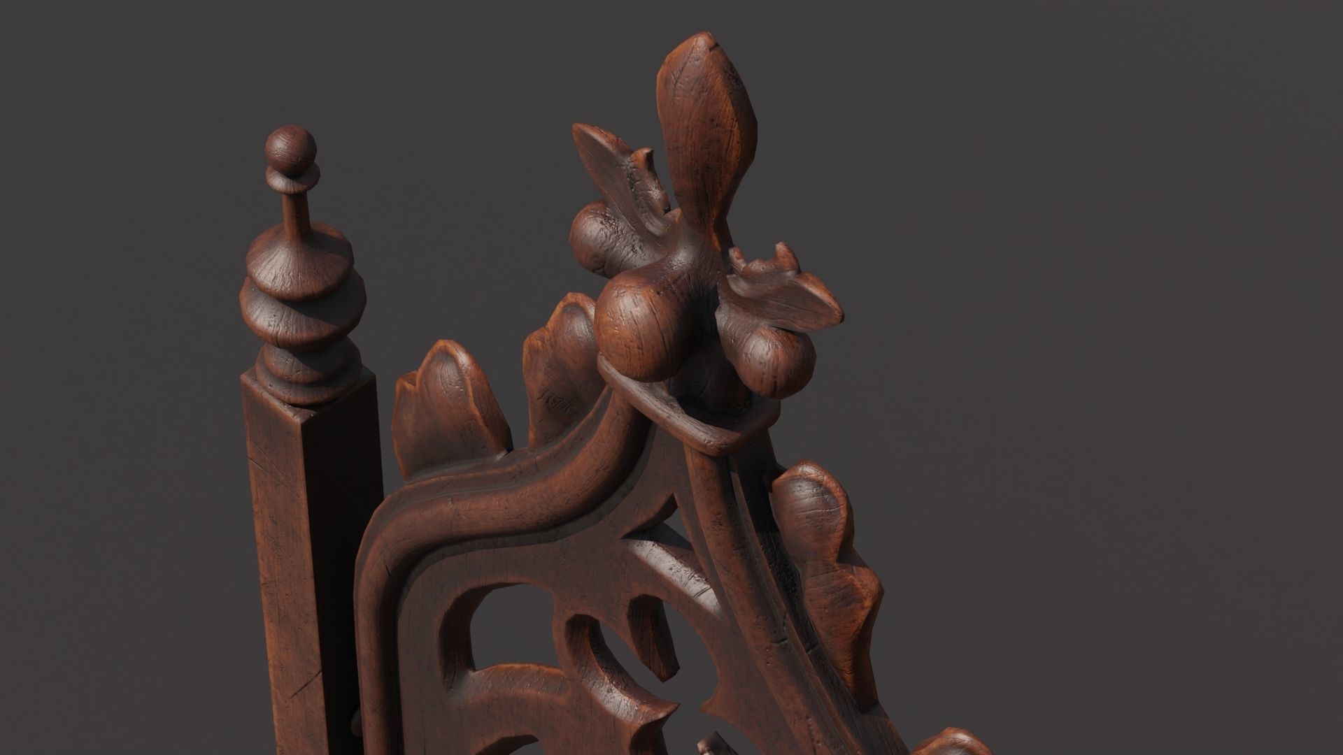 Medieval chair 3D model_10