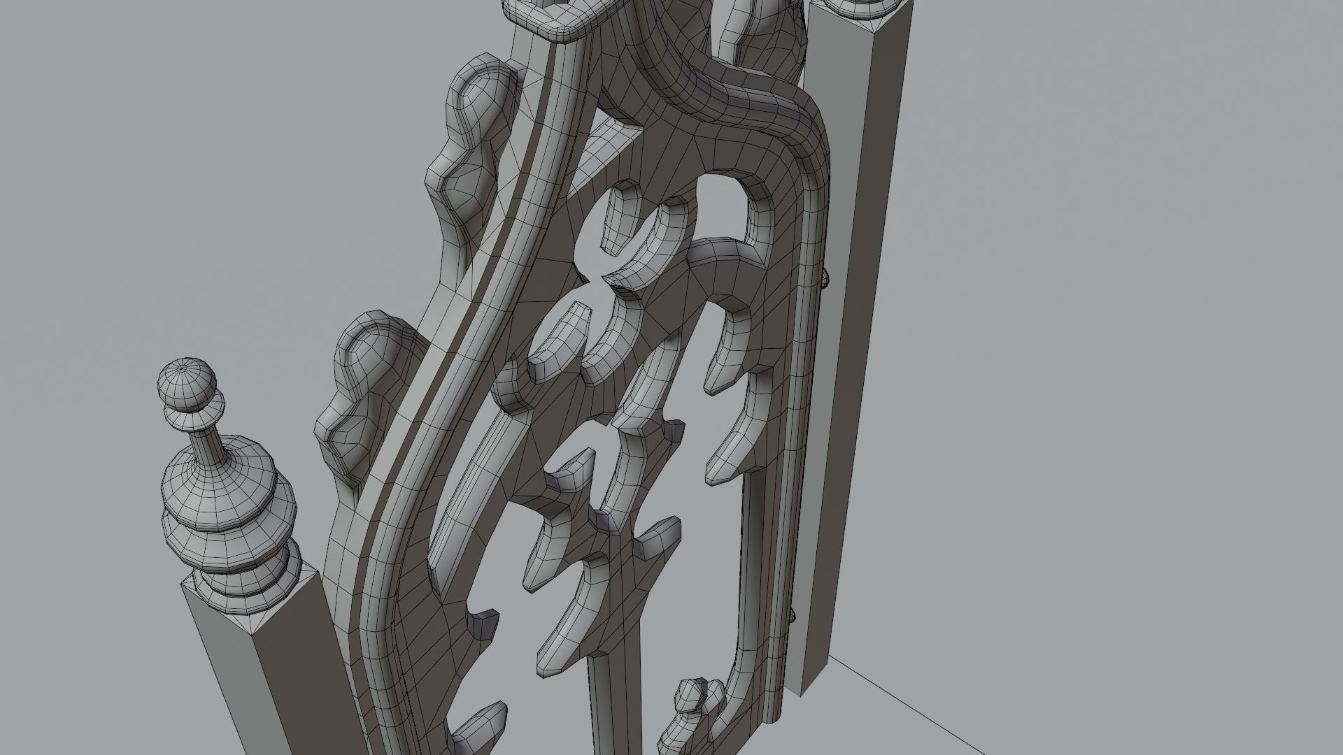 Medieval chair 3D model_21