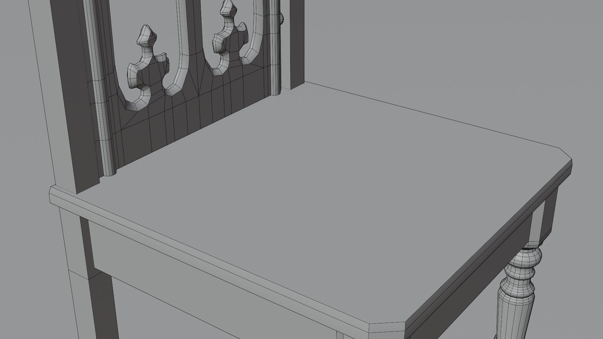 Medieval chair 3D model_23