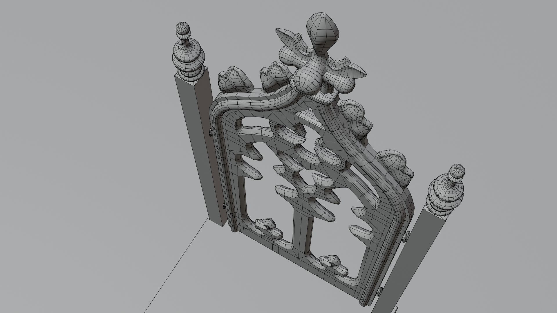 Medieval chair 3D model_22