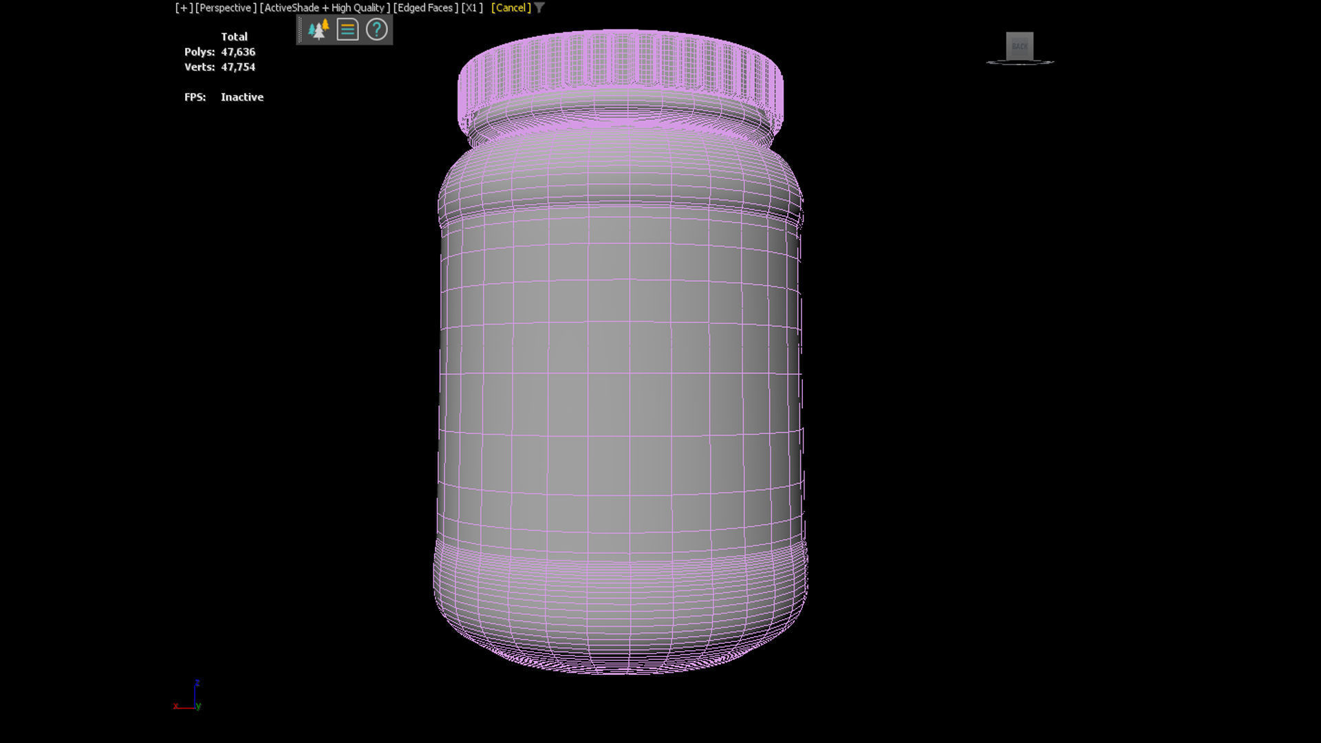 Plastic Bottle Container Low-poly 3D model_5