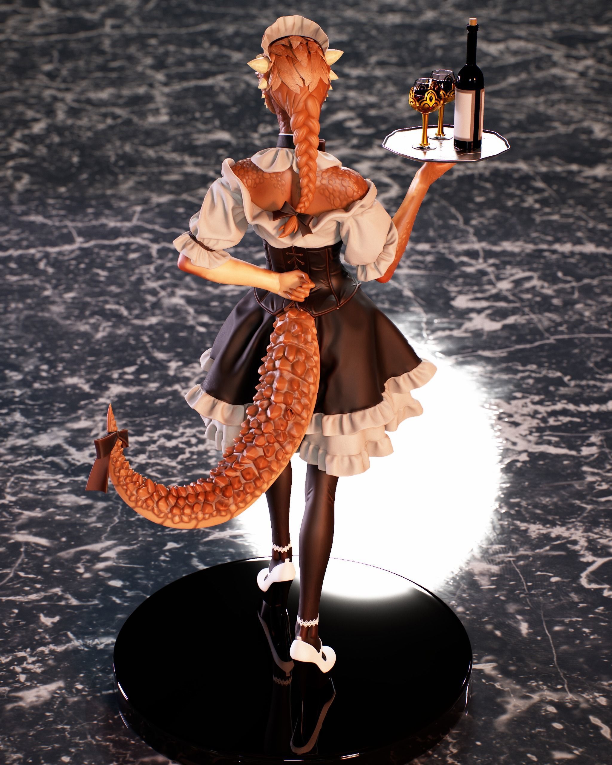 Lizard Maiden 3D print model_4
