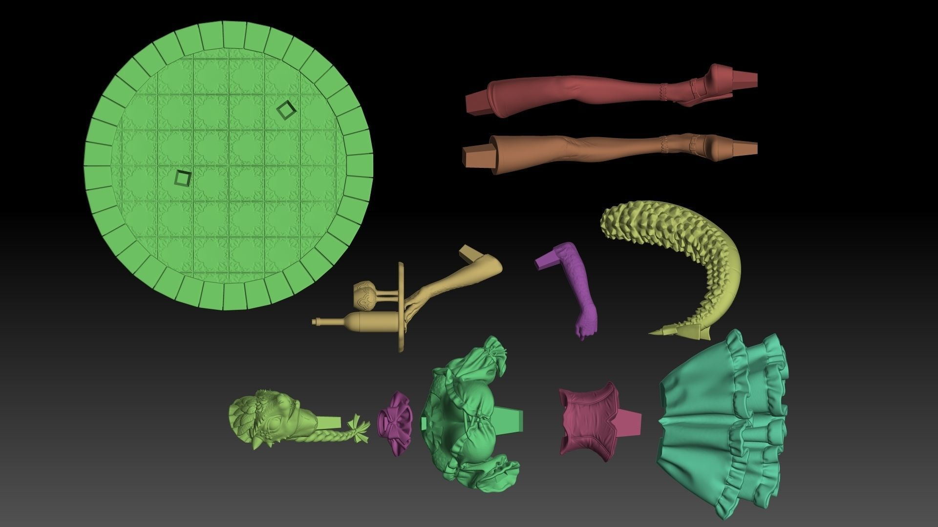 Lizard Maiden 3D print model_7