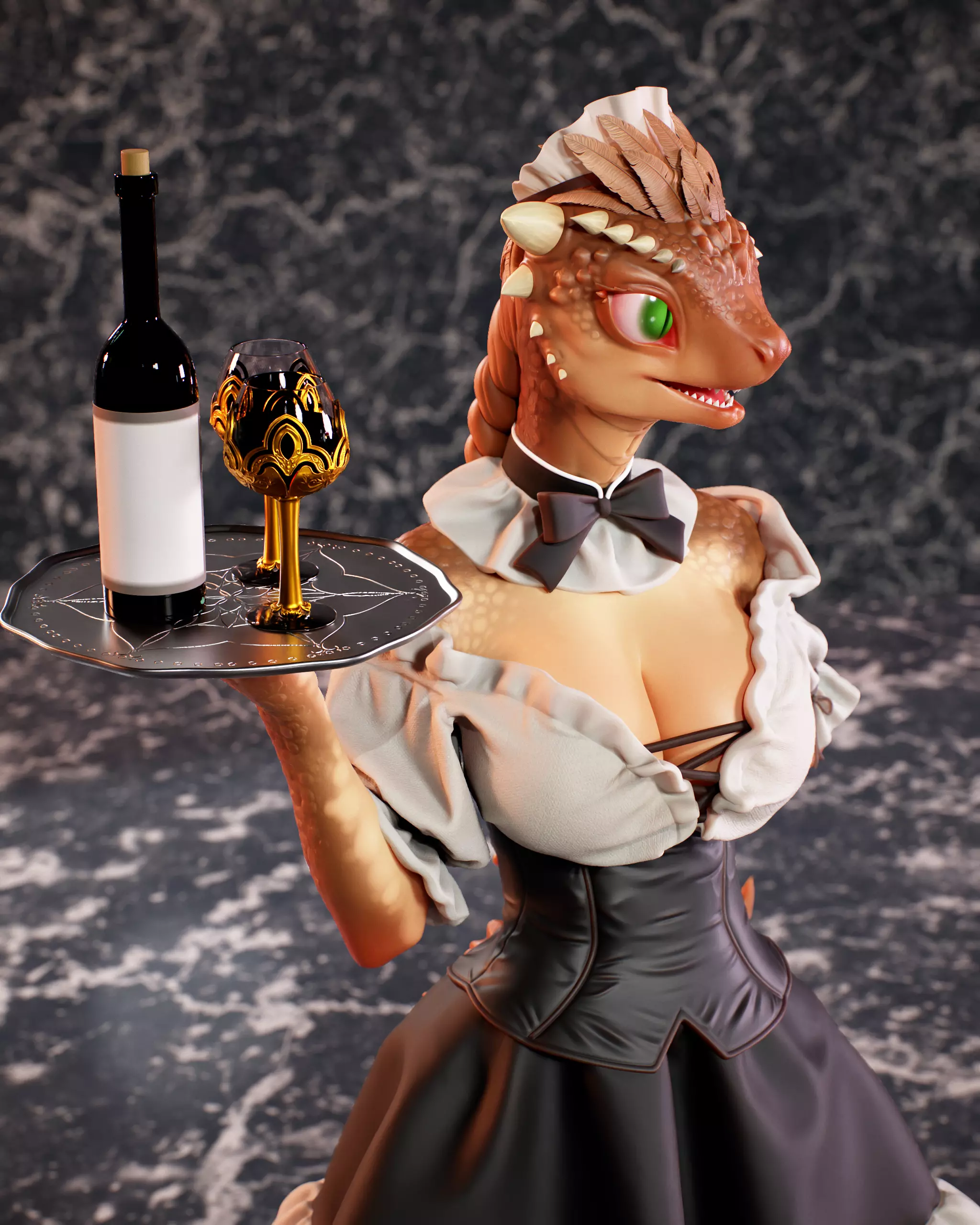 Lizard Maiden 3D print model_0