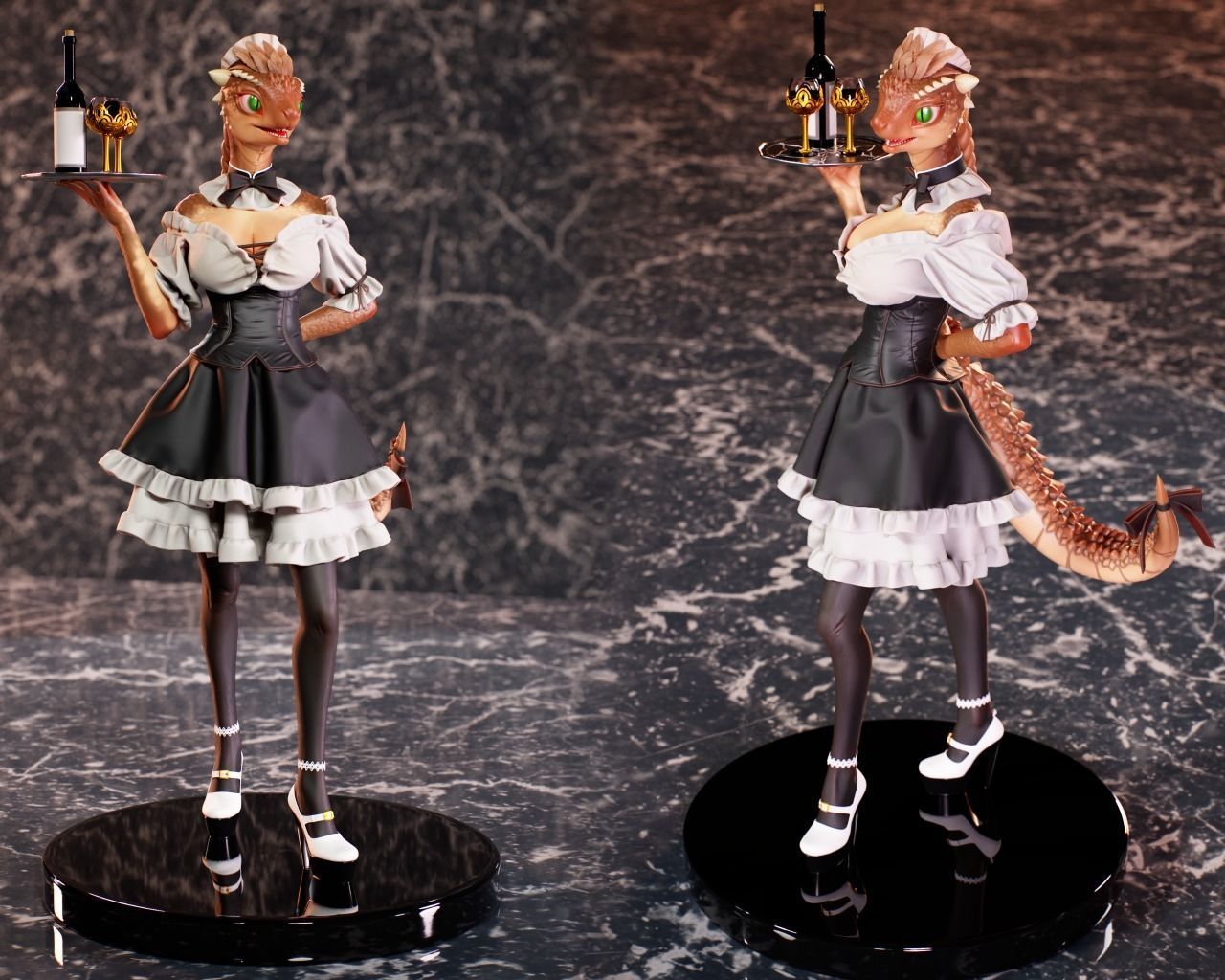 Lizard Maiden 3D print model_6