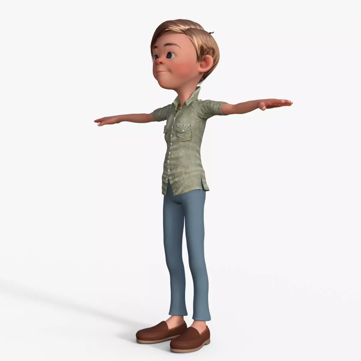 Cartoon Boy 3D model_0