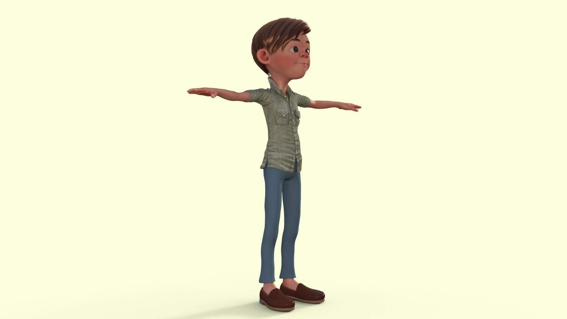 Cartoon Boy 3D model_20