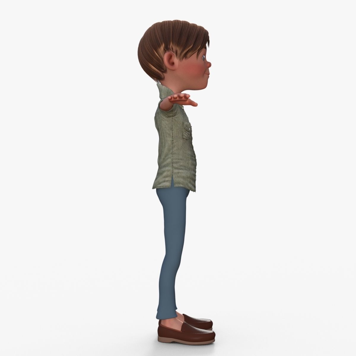 Cartoon Boy 3D model_7