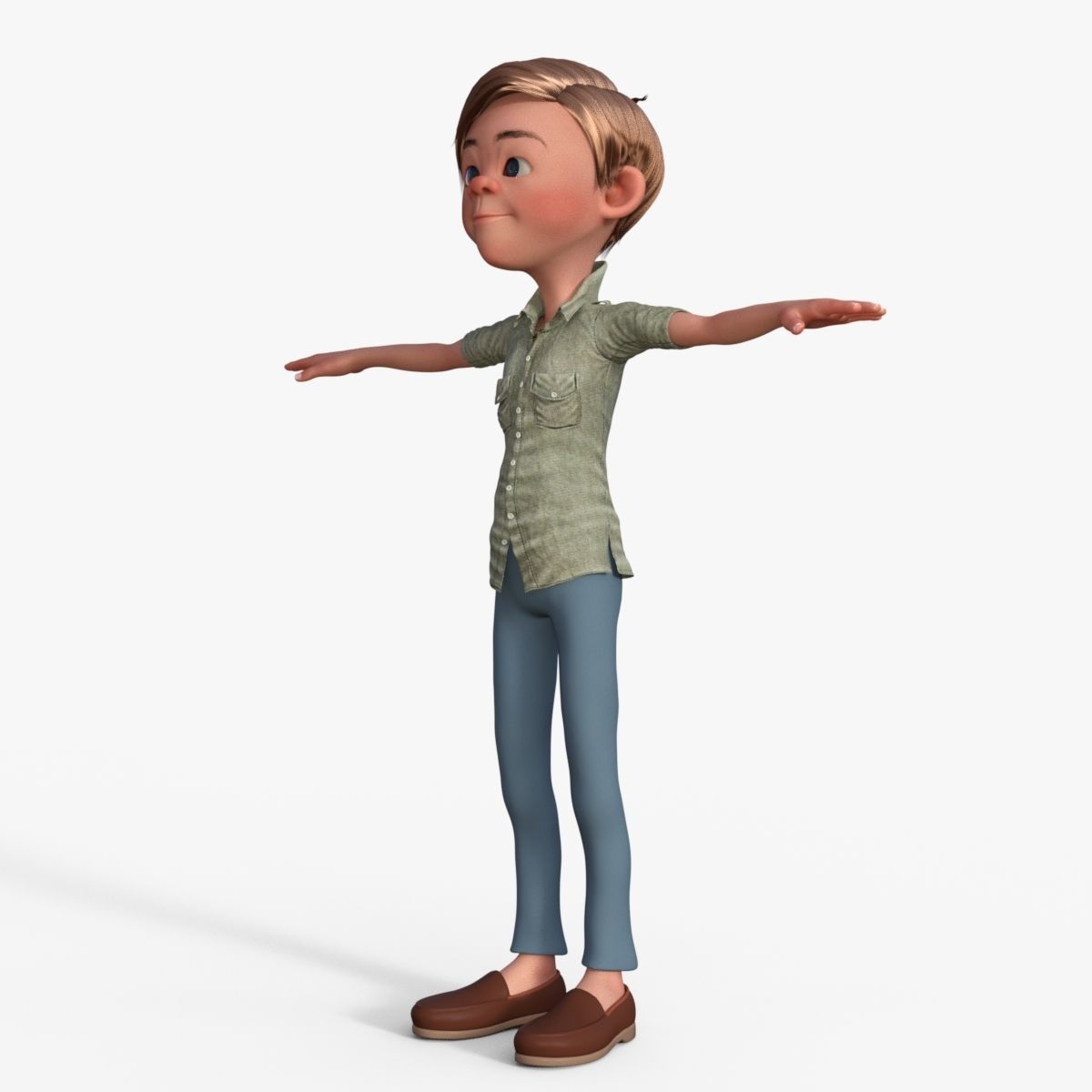 Cartoon Boy 3D model_2