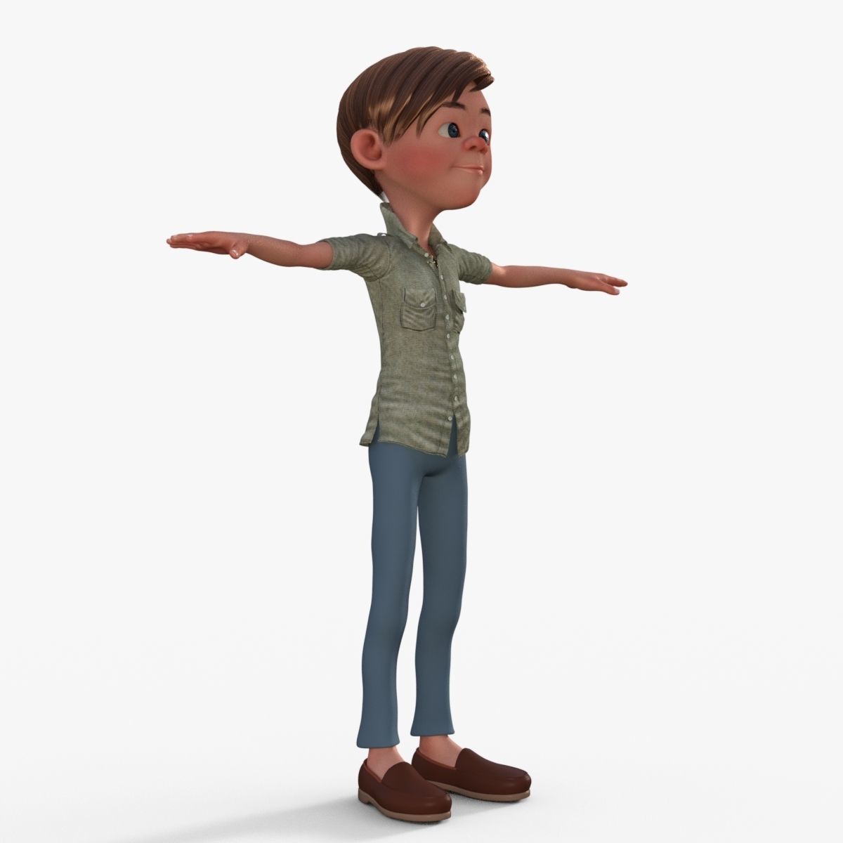 Cartoon Boy 3D model_8