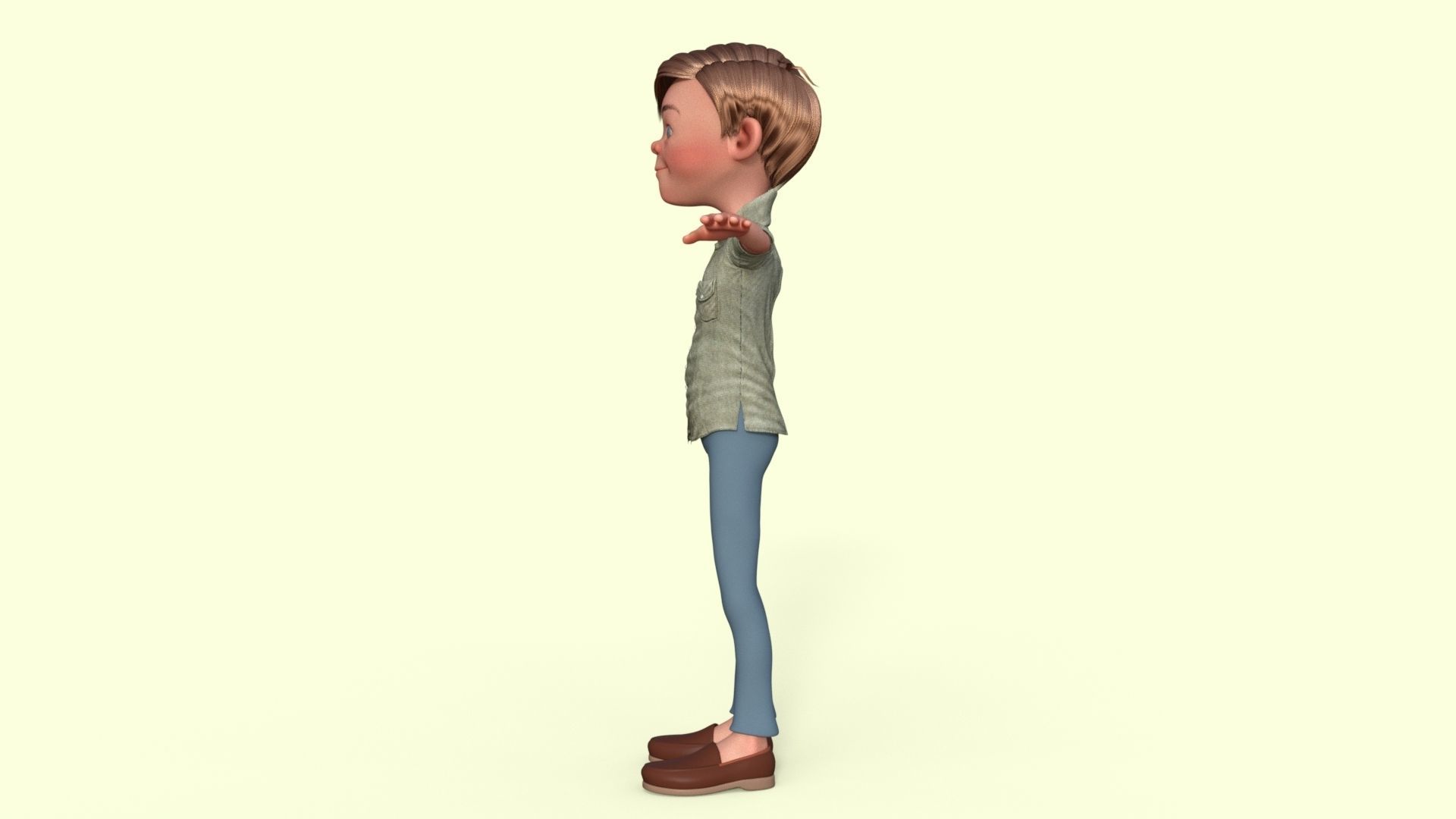 Cartoon Boy 3D model_23