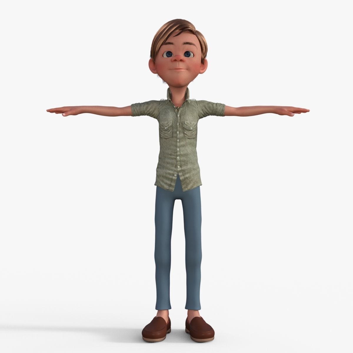 Cartoon Boy 3D model_9