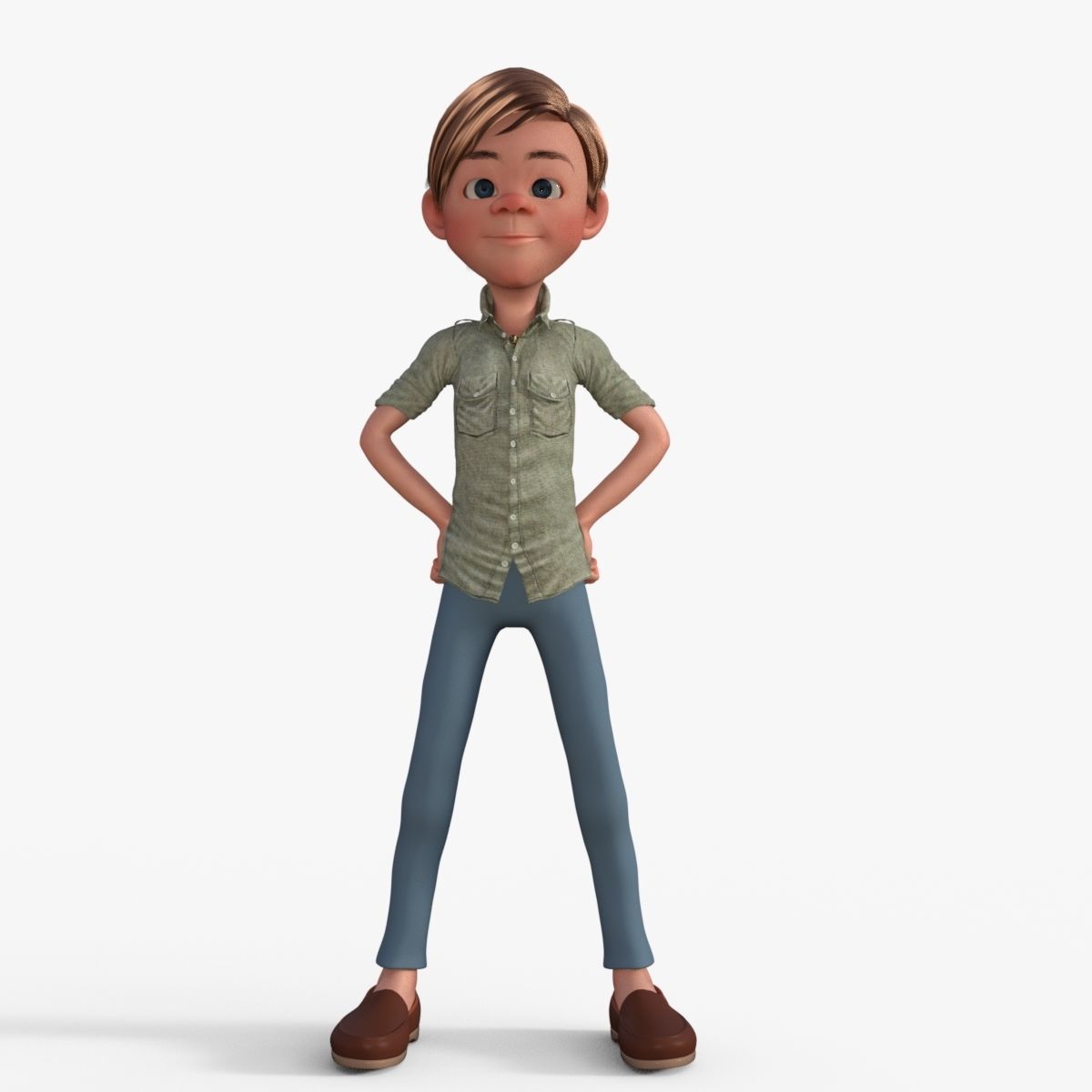 Cartoon Boy 3D model_27