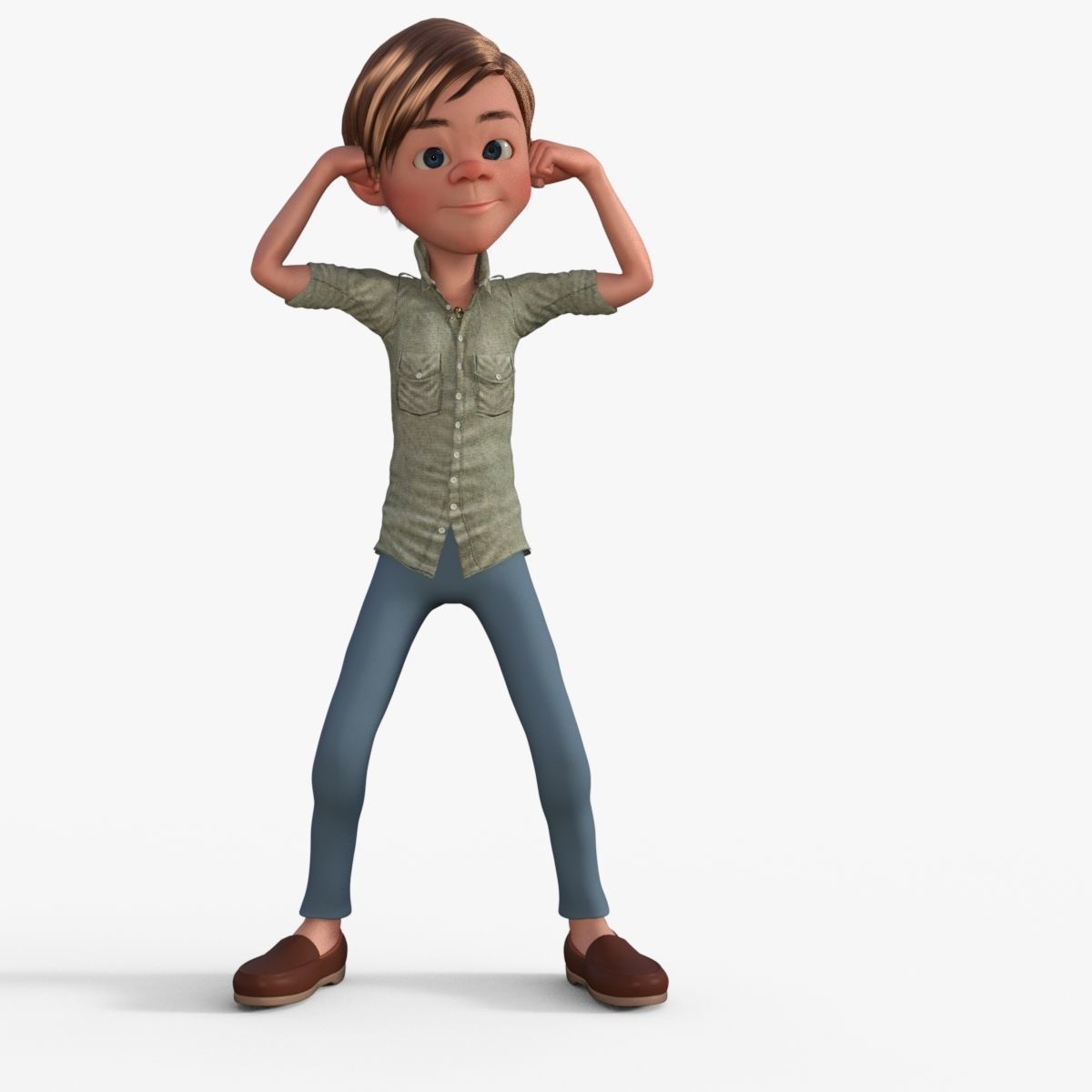 Cartoon Boy 3D model_34
