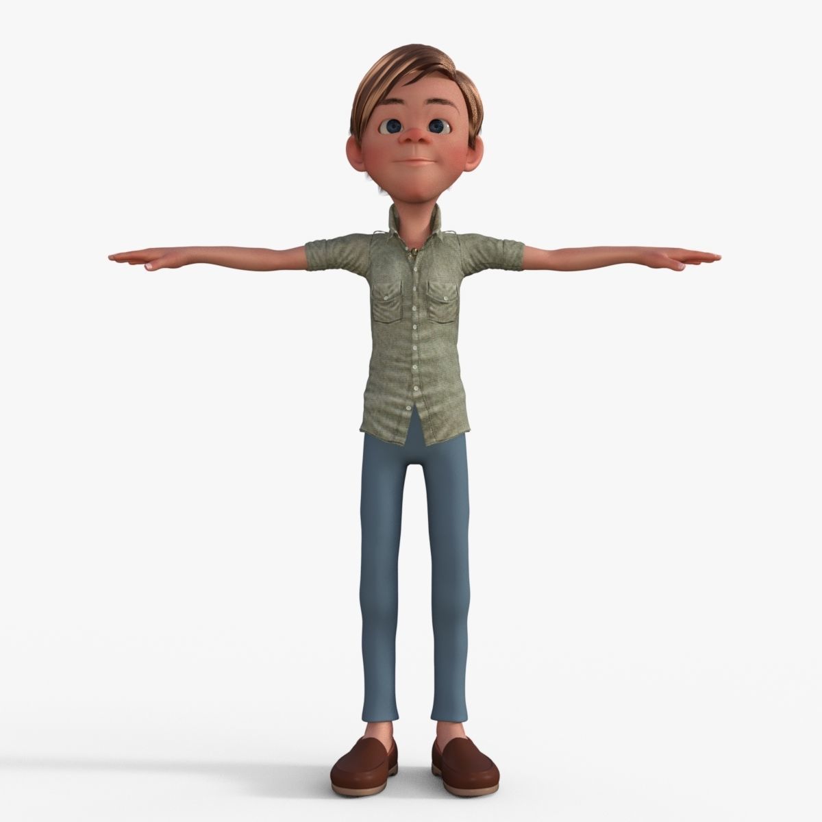 Cartoon Boy 3D model_1