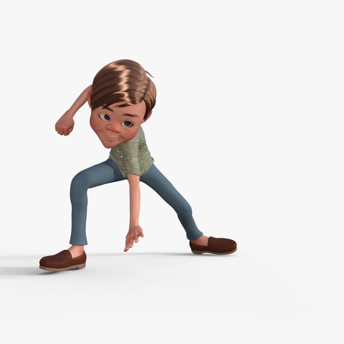 Cartoon Boy 3D model_35