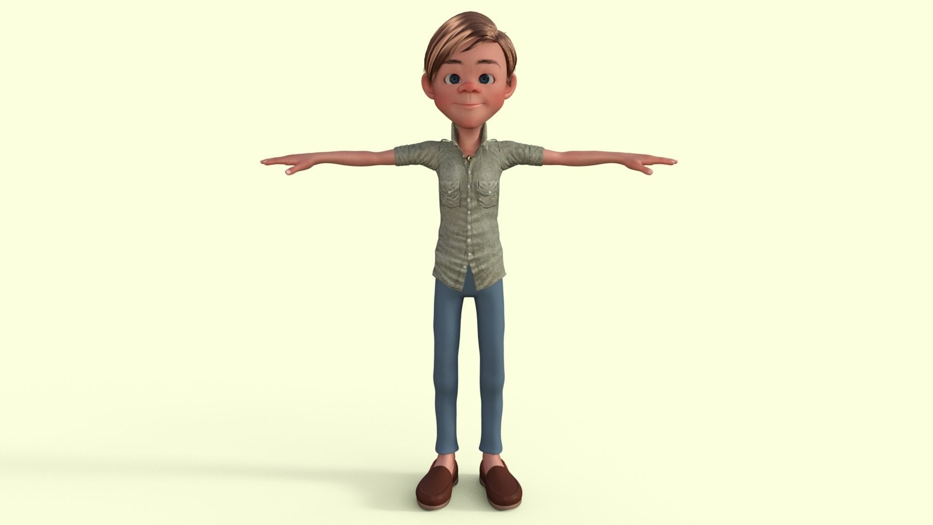 Cartoon Boy 3D model_13