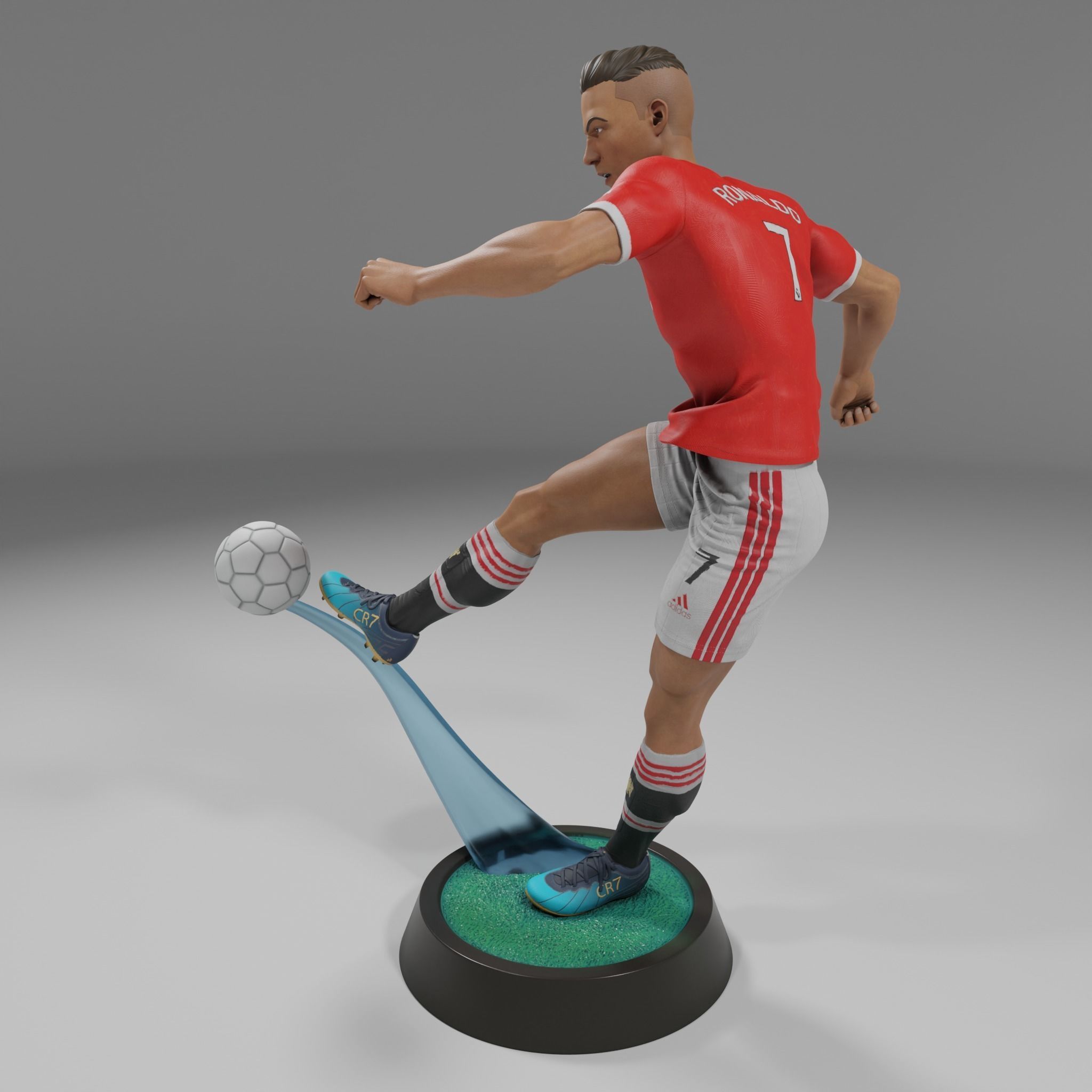 CRISTIANO RONALDO CR7 STYLIZED STATUE 3D print model_4