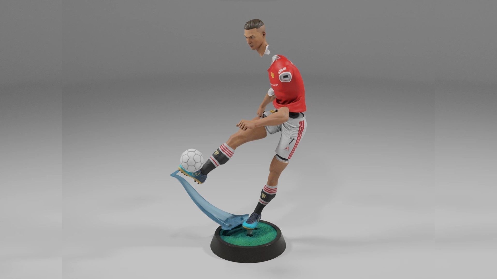 CRISTIANO RONALDO CR7 STYLIZED STATUE 3D print model_8