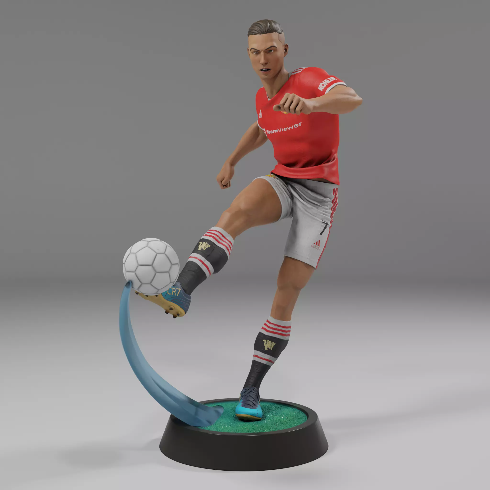 CRISTIANO RONALDO CR7 STYLIZED STATUE 3D print model_0