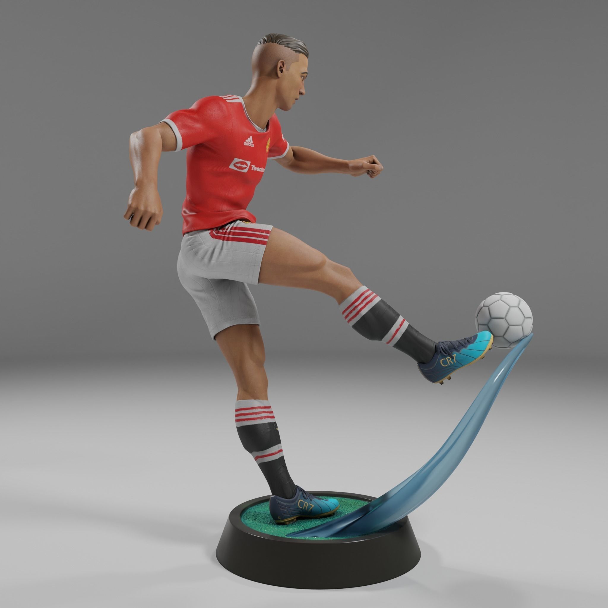 CRISTIANO RONALDO CR7 STYLIZED STATUE 3D print model_3