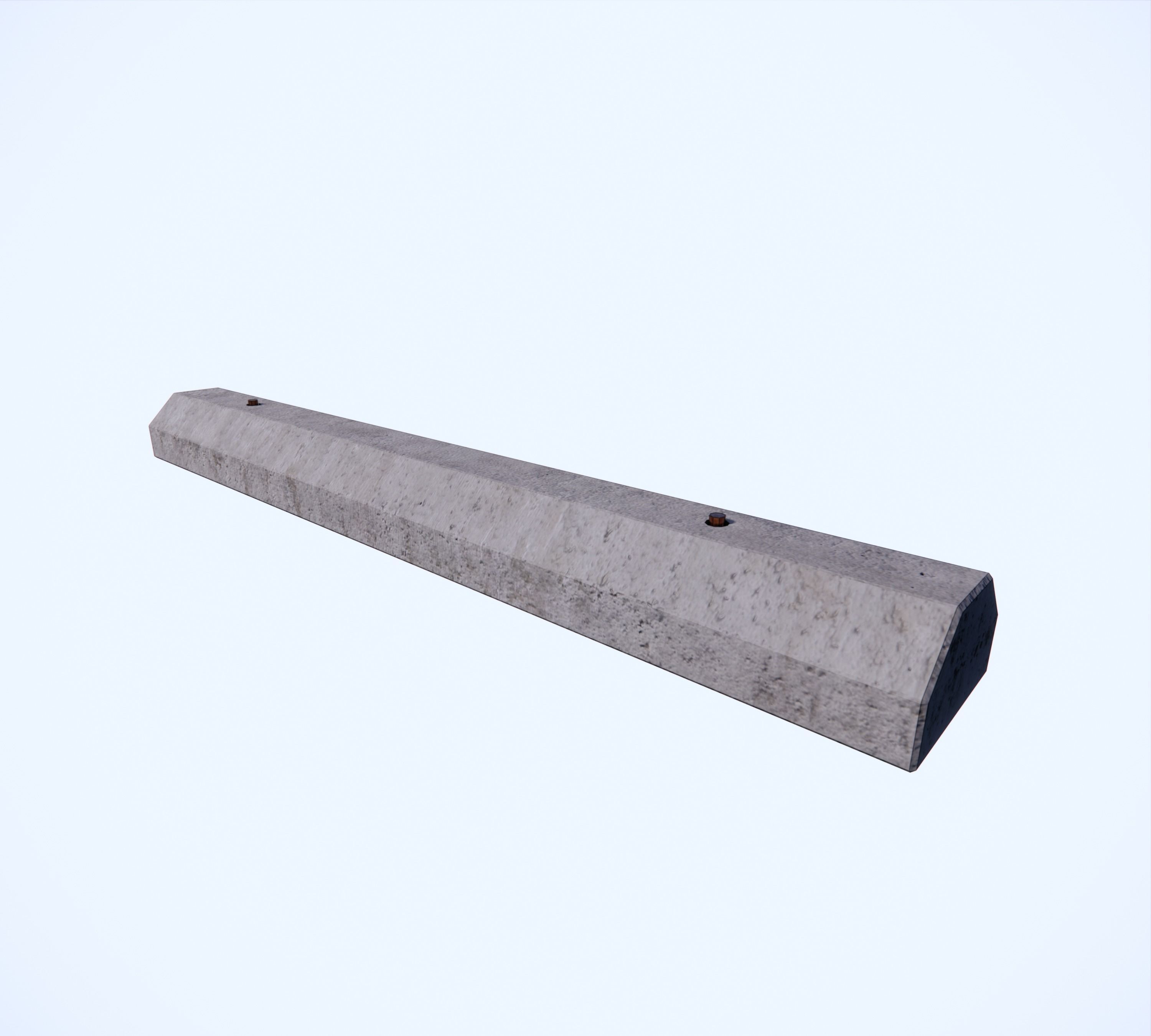 Stop Low Poly Concrete Parking Stop free VR / AR / low-poly 3D model | CGTrader