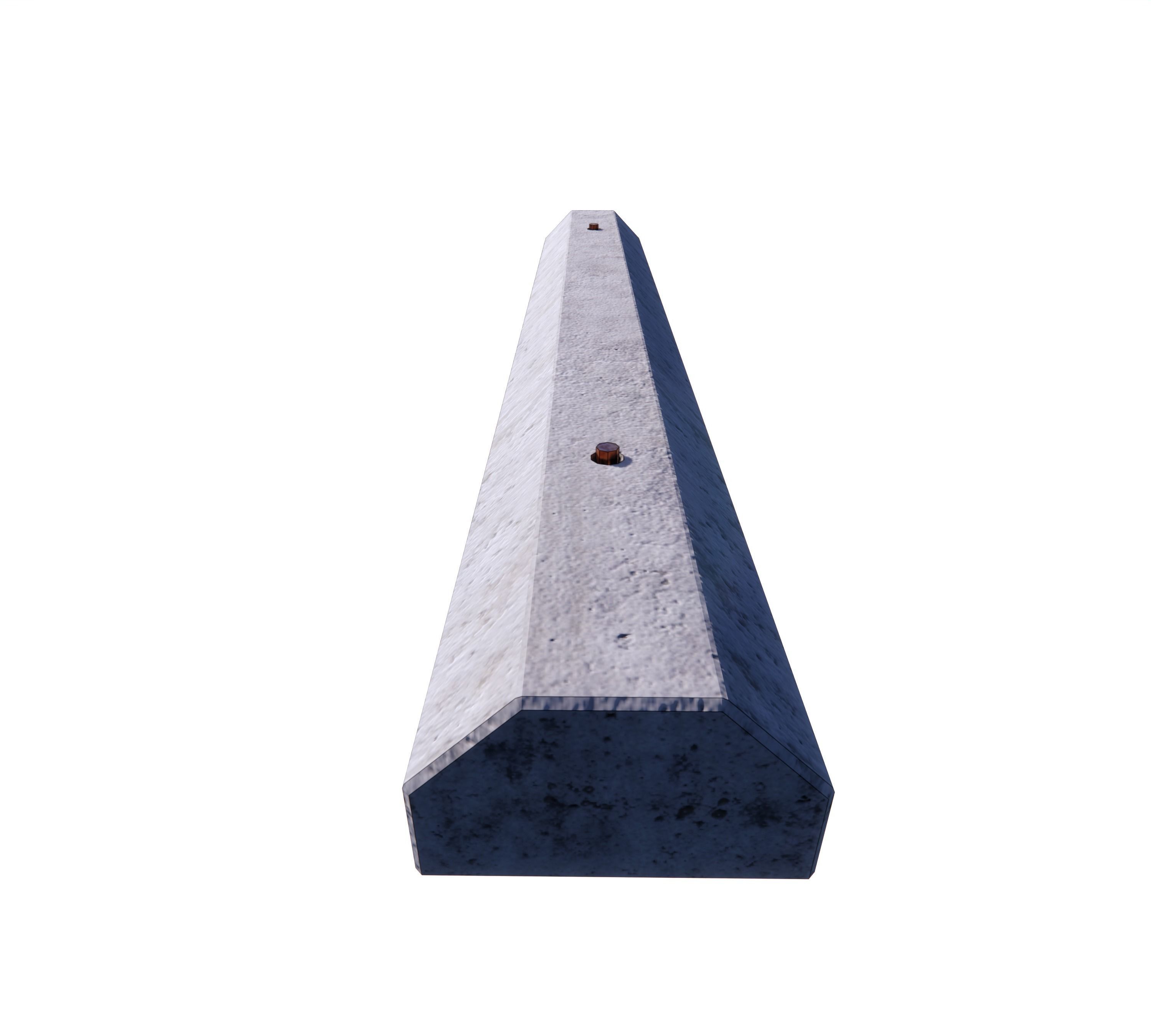 Stop Low Poly Concrete Parking Stop free VR / AR / low-poly 3D model | CGTrader