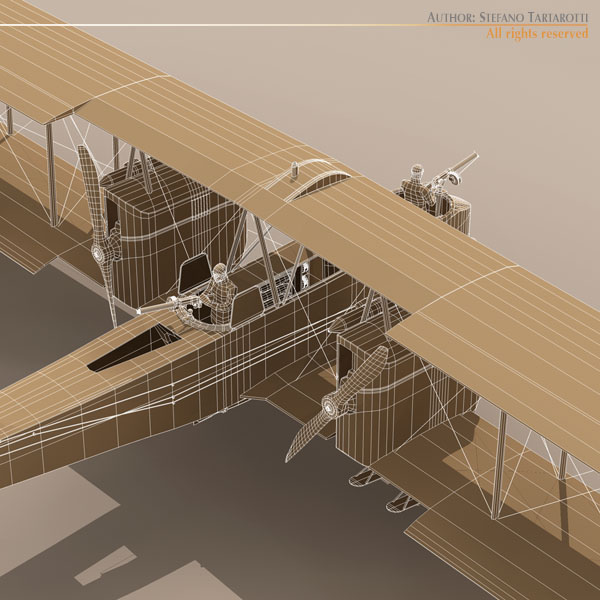 Gotha G IV Bomber 3D model_6